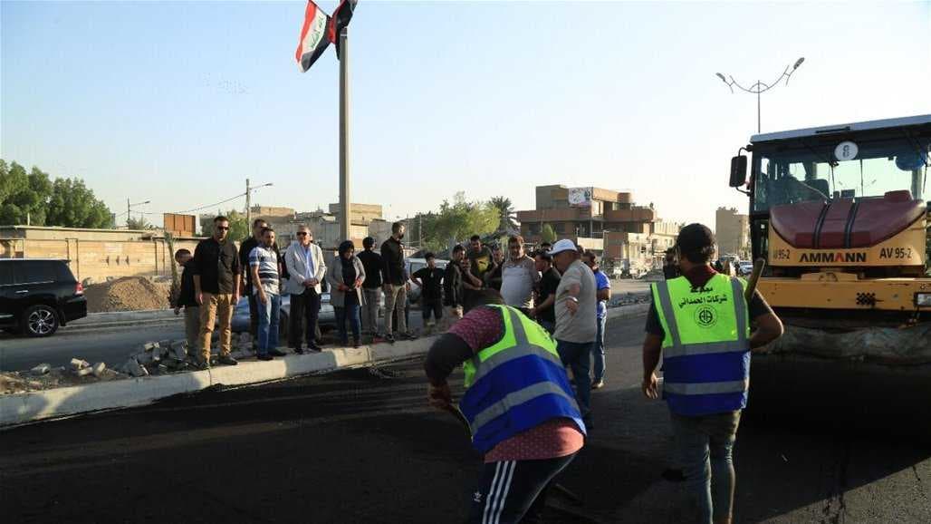 بغداد تنفذ حملة لاكساء عدد من الطرق في قضاء الزوراء