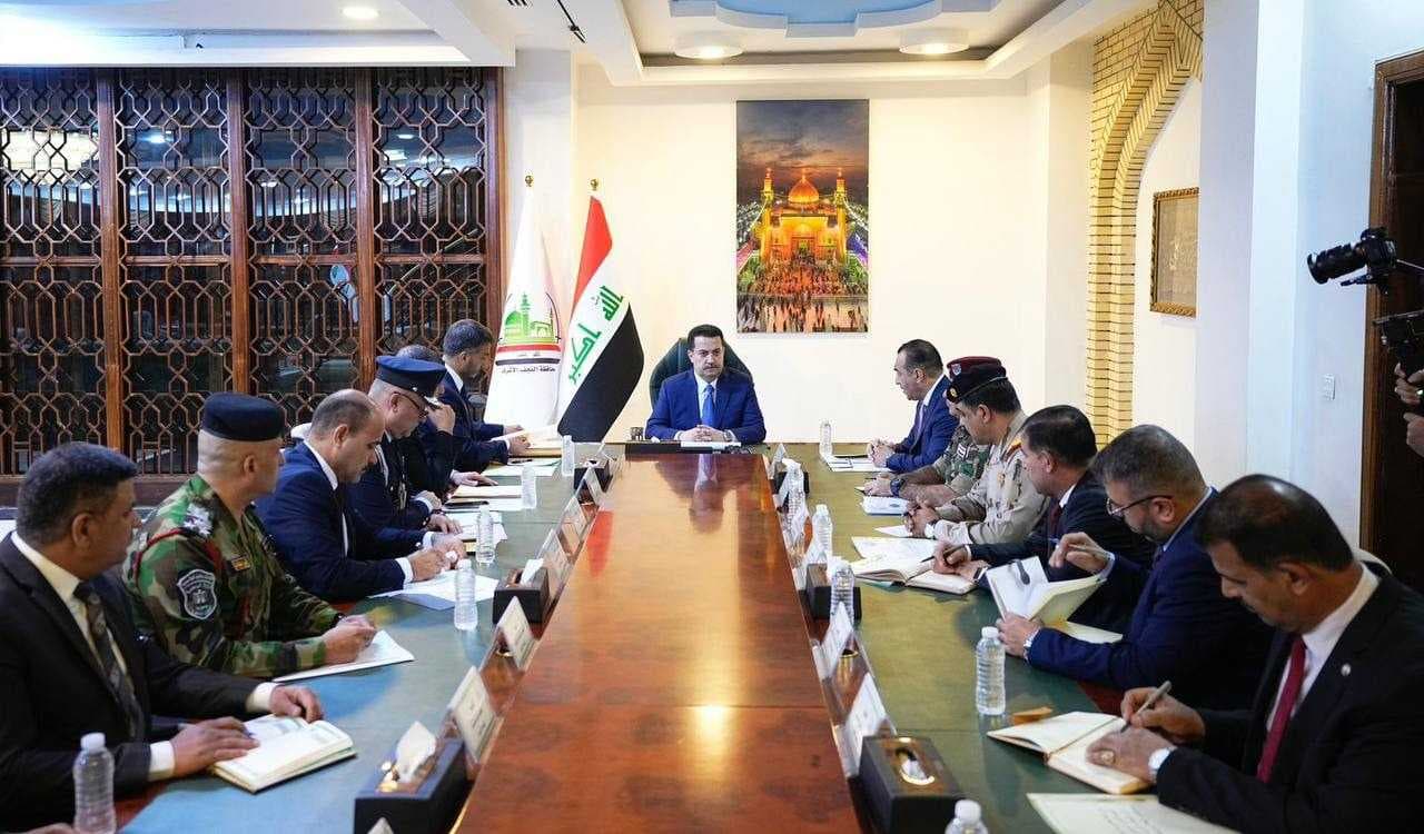 السوداني يؤكد ضرورة تطوير العمل الاستخباري والأمني في النجف الأشرف