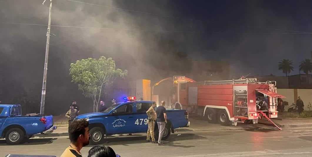 اندلاع حريق داخل اعدادية الاعظمية في بغداد
