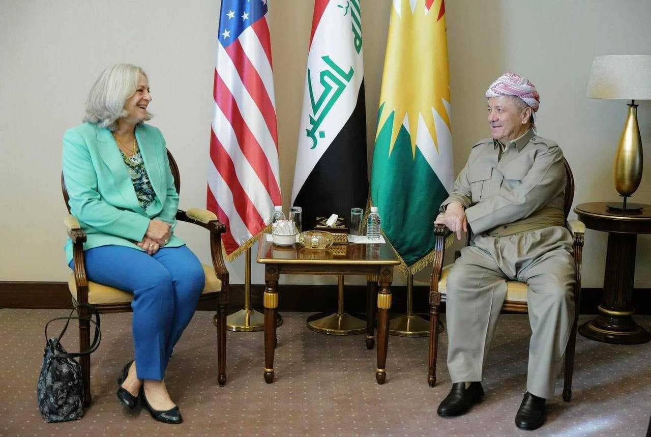 بارزاني يتحدث عن أهداف زيارته لبغداد خلال لقائه السفيرة الأمريكية