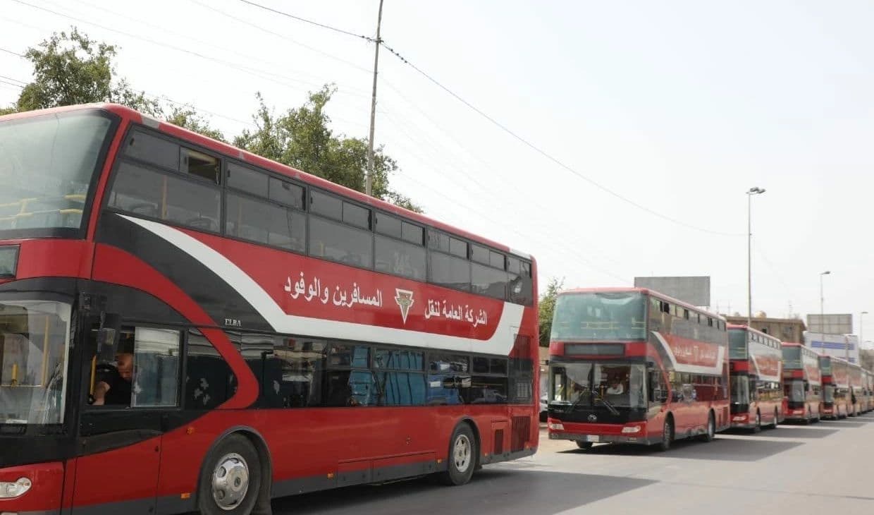 النقل تفتتح خطاً جديداً للنقل الجماعي في بغداد