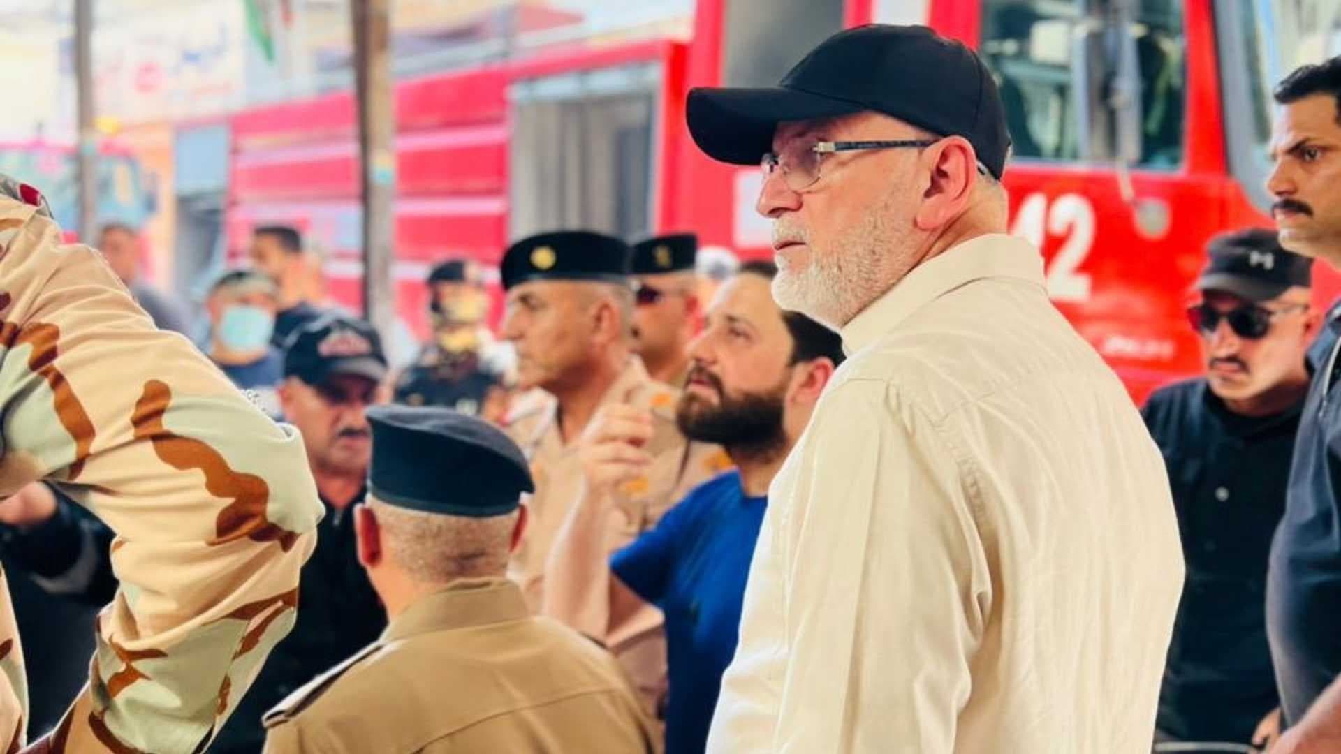 العلوي يعلن السيطرة على حريق اندلع في محال الجملة بالرصافي