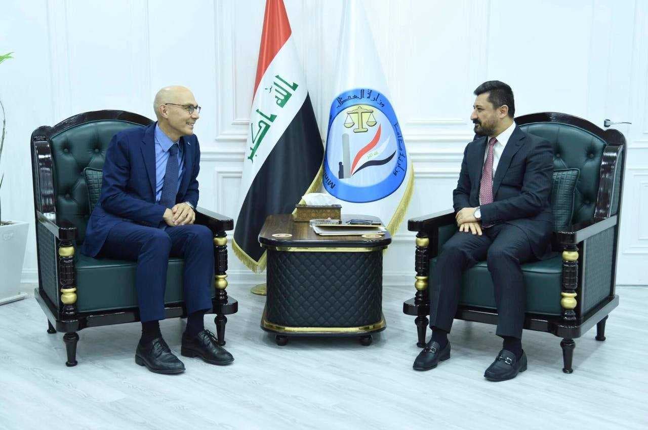 وزير العدل يؤكد لوفد أوروبي جدية الحكومة بتطبيق مفاهيم حقوق الإنسان وضمان الحريات