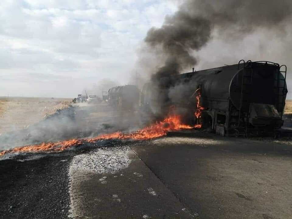 مصرع سائق عراقي جراء احتراق ناقلات نفط على الحدود مع ايران