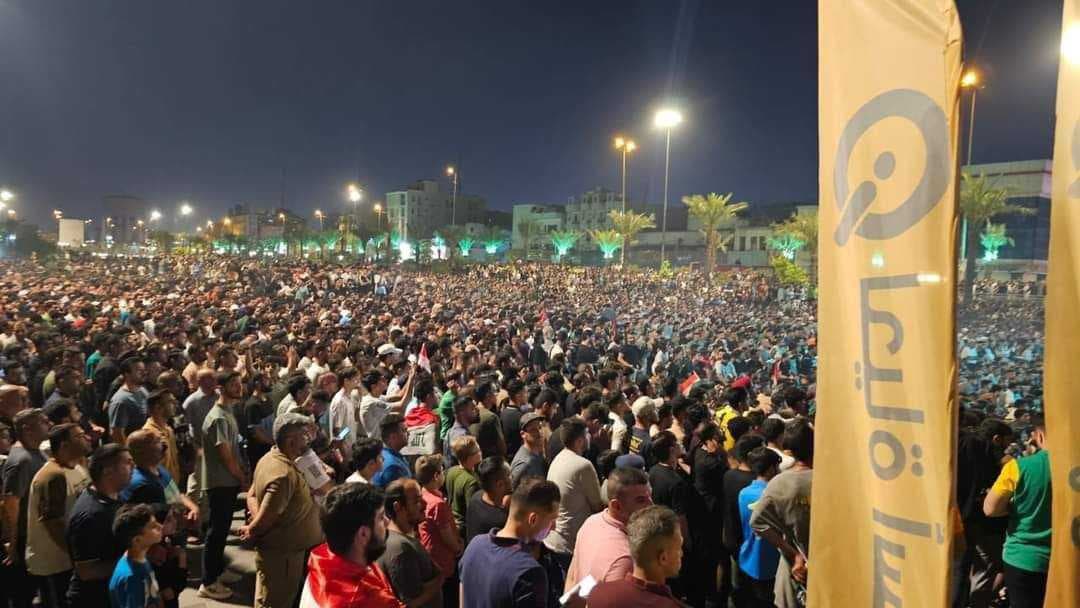 ساحة التحرير في العاصمة بغداد الآن
