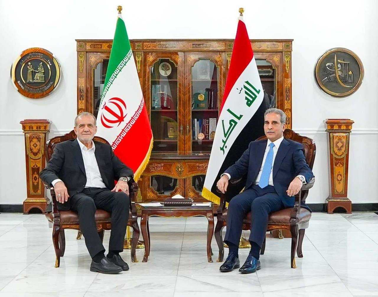 القاضي زيدان يستقبل الرئيس الإيراني مسعود بزشكيان
