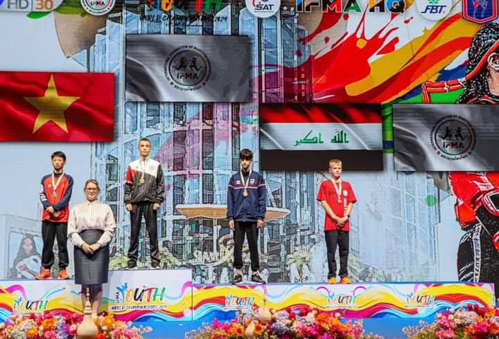 العراق يحصد (14) وساماً منوعاً في بطولة العالم للمواي تاي