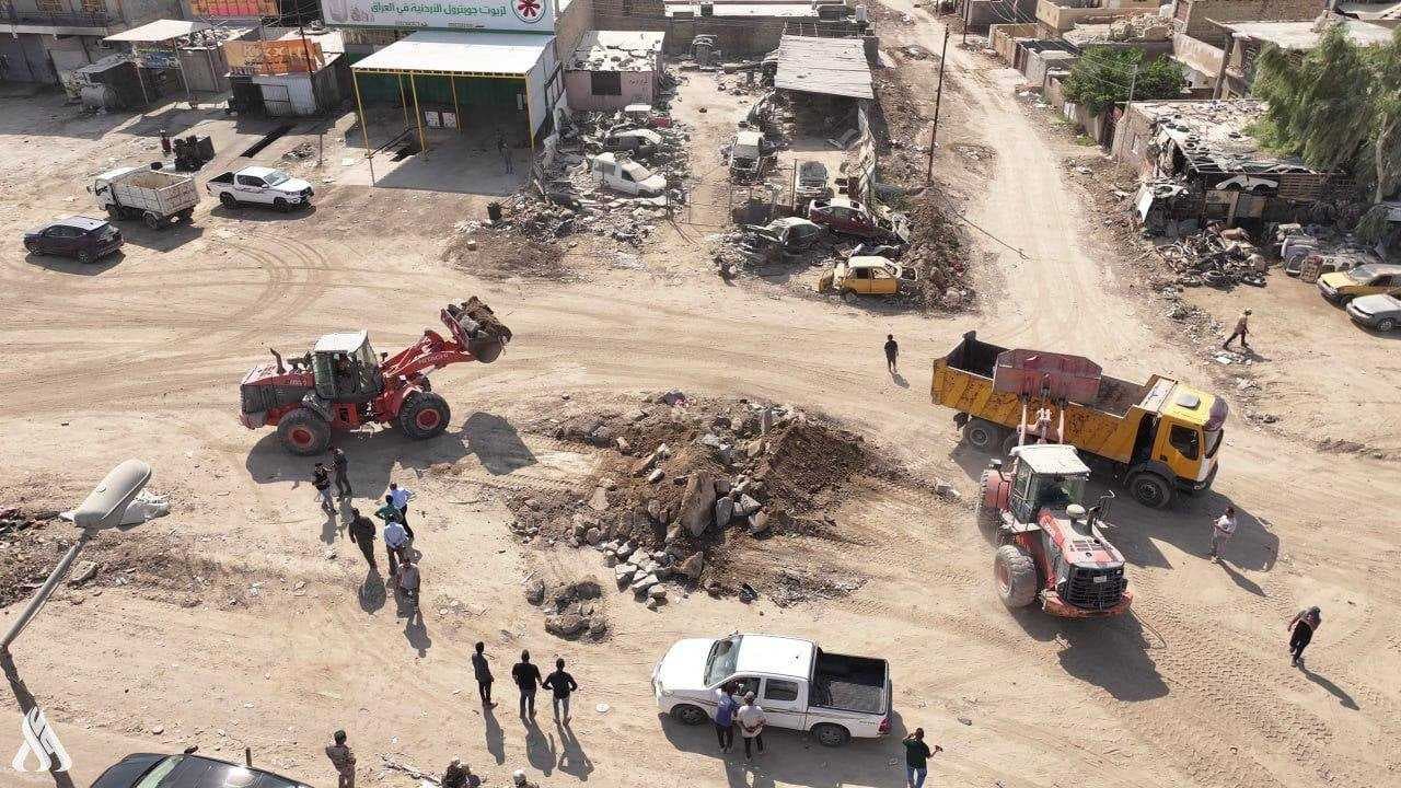إطلاق حملة لرفع التجاوزات والمشوهات على جانبي طريق بغداد - أبي غريب