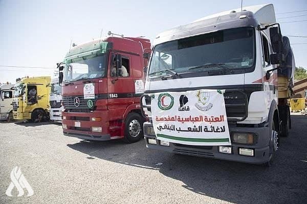 الهلال الأحمر: إيصال 82 شاحنة محملة بالمساعدات للبنانيين في سوريا