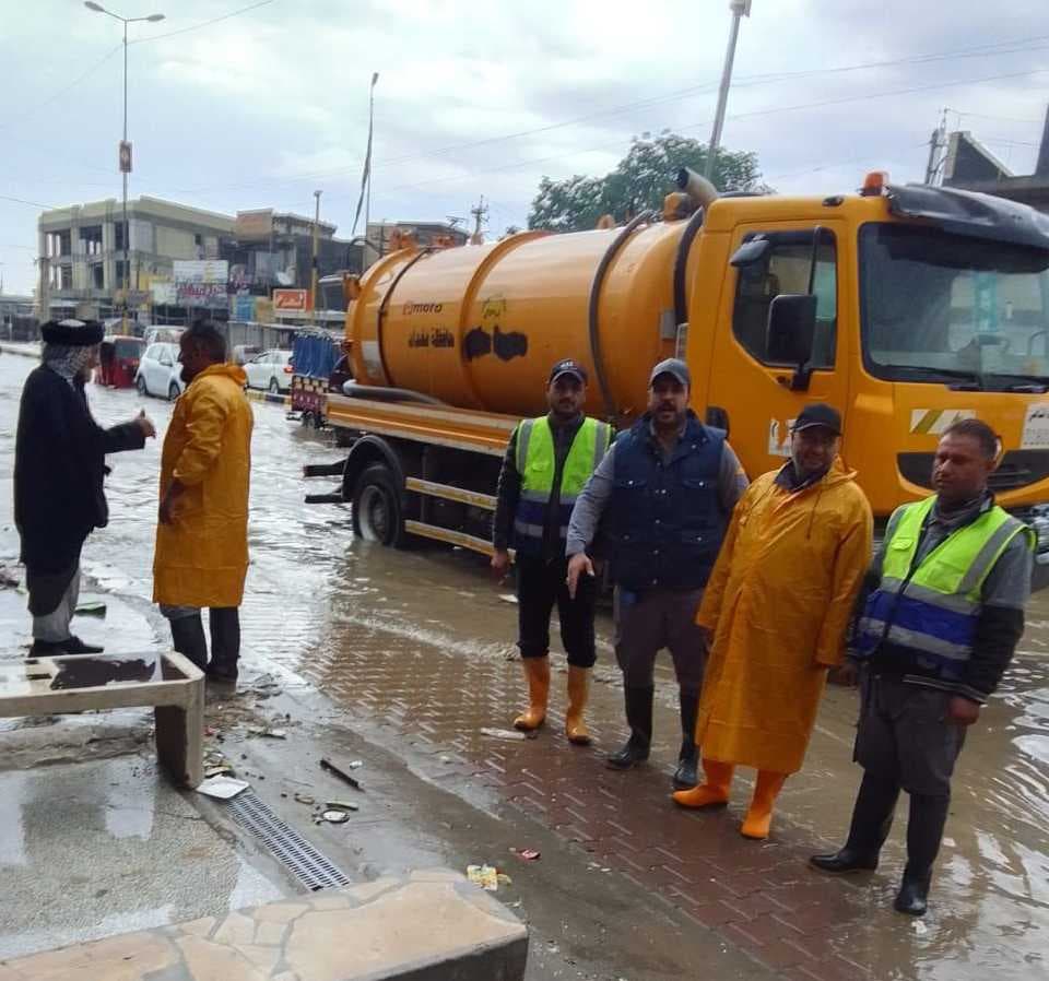 محافظة بغداد تستنفر مديرياتها لسحب مياه الأمطار في مناطق الأطراف