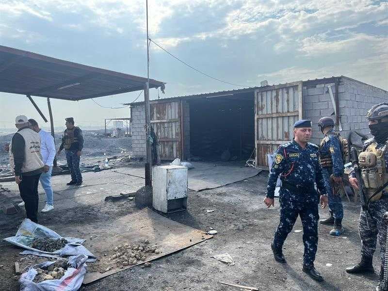 عمليات بغداد: ازالة 6 مواقع لصهر المعادن (الكور) في منطقة سبع قصور شمال شرقي العاصمة