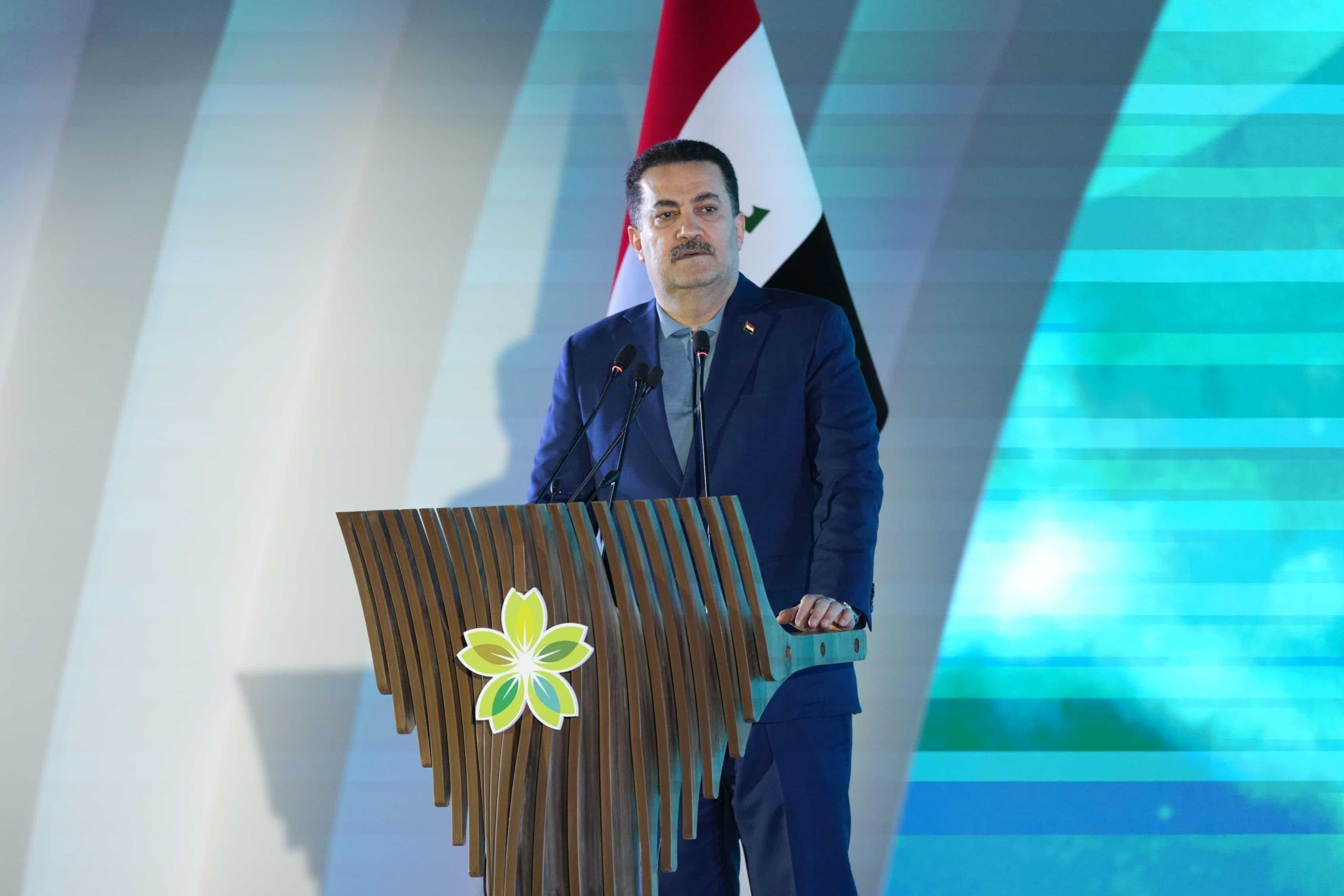 السوداني: التحديات البيئية والتلوث من أهم المشكلات التي تواجه العراق والمنطقة