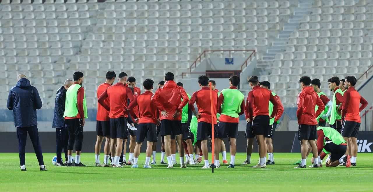المنتخب الوطني يختتم تدريباته استعداداً للقاء البحرين