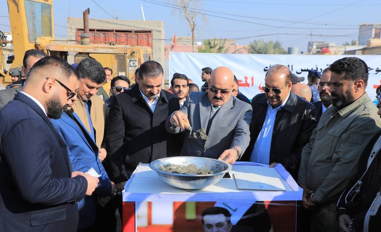 الجهد الخدمي يضع حجر الأساس لتأهيل أربع مناطق في بغداد