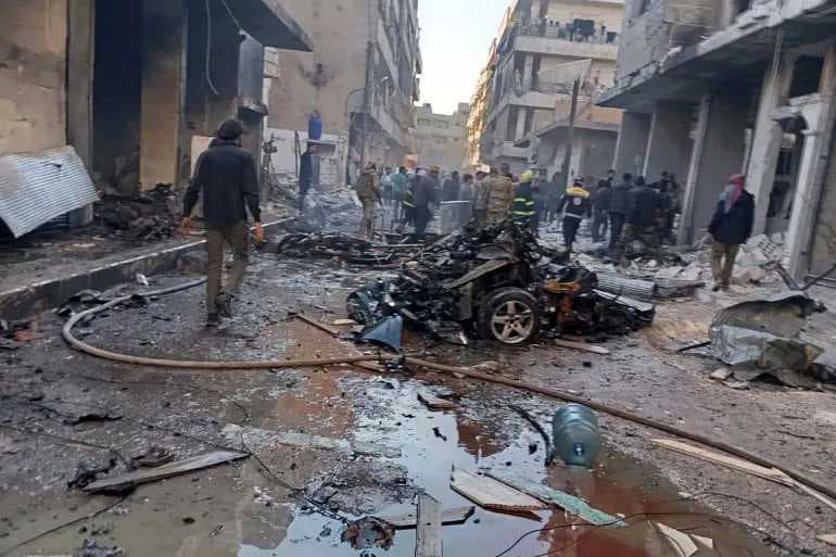انفجار سيارة مفخخة شرقي حلب السورية
