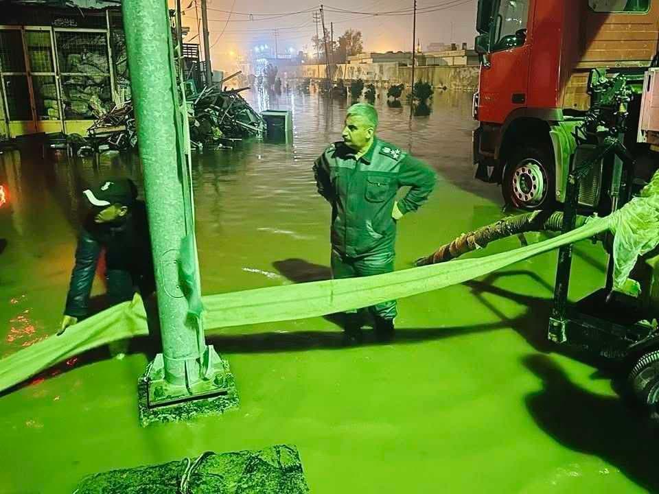 جهود مكثفة لسحب مياه الأمطار في بغداد والمحافظات