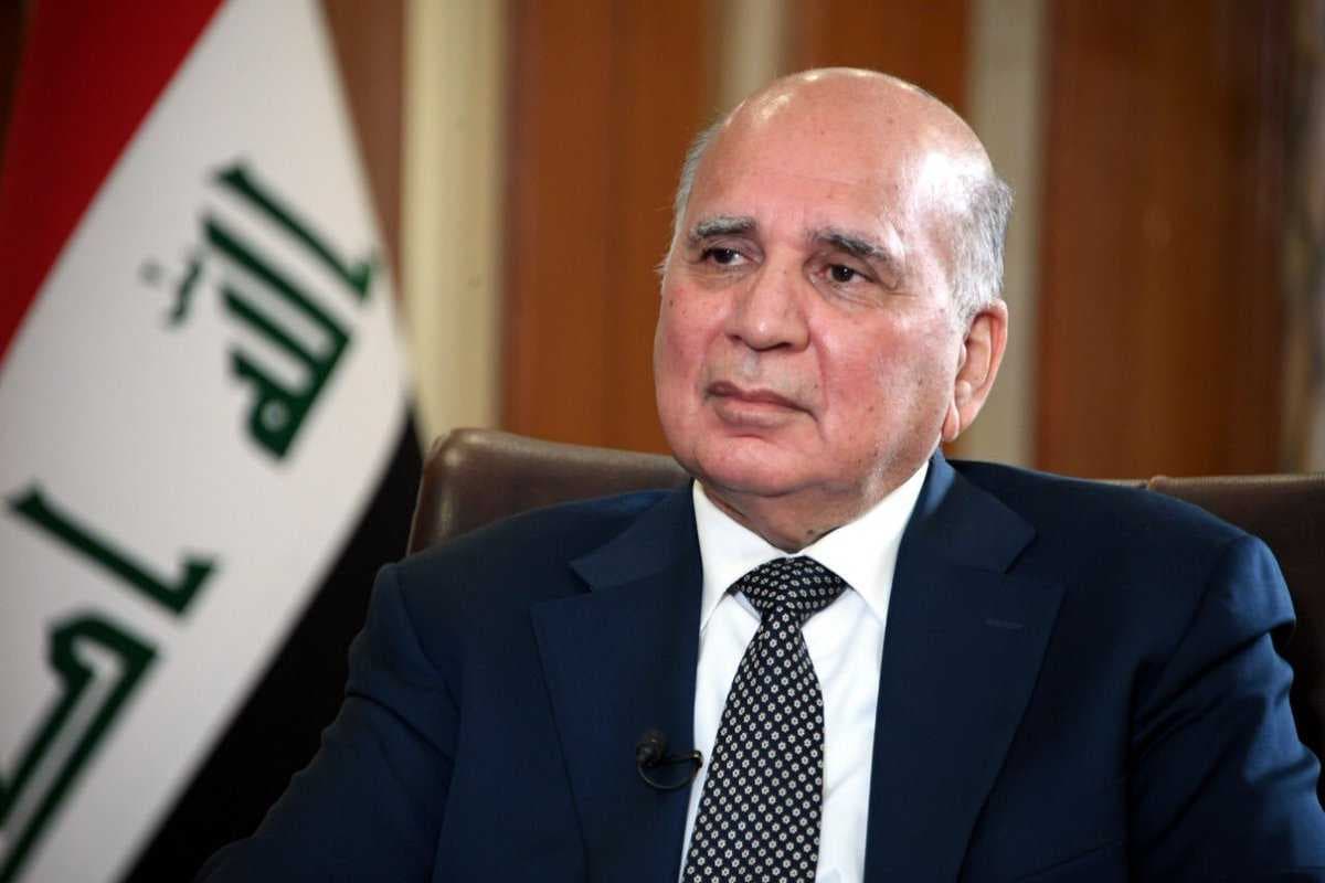 وزير الخارجية فؤاد حسين يستقبل نظيره السوري في بغداد
