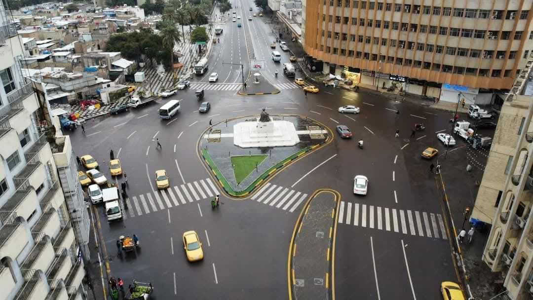 الموقف المروري في بغداد اليوم