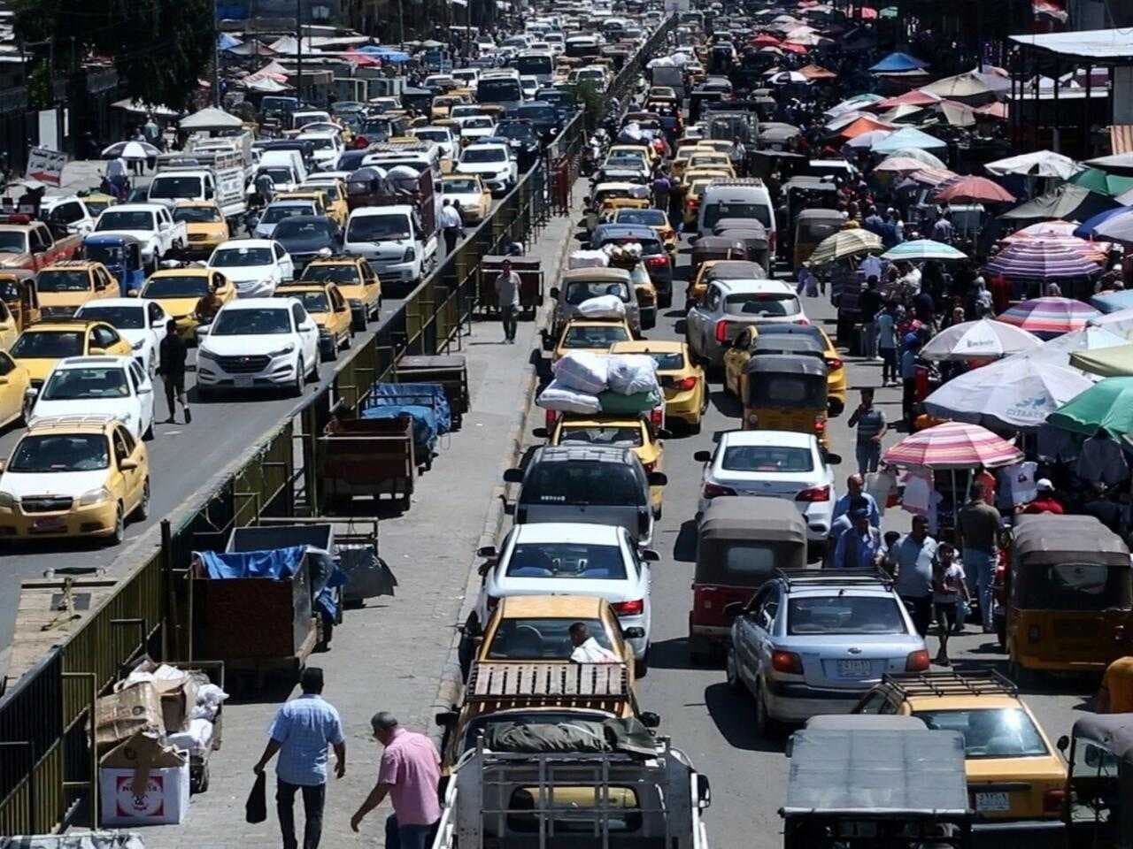 الموقف المروري في العاصمة بغداد