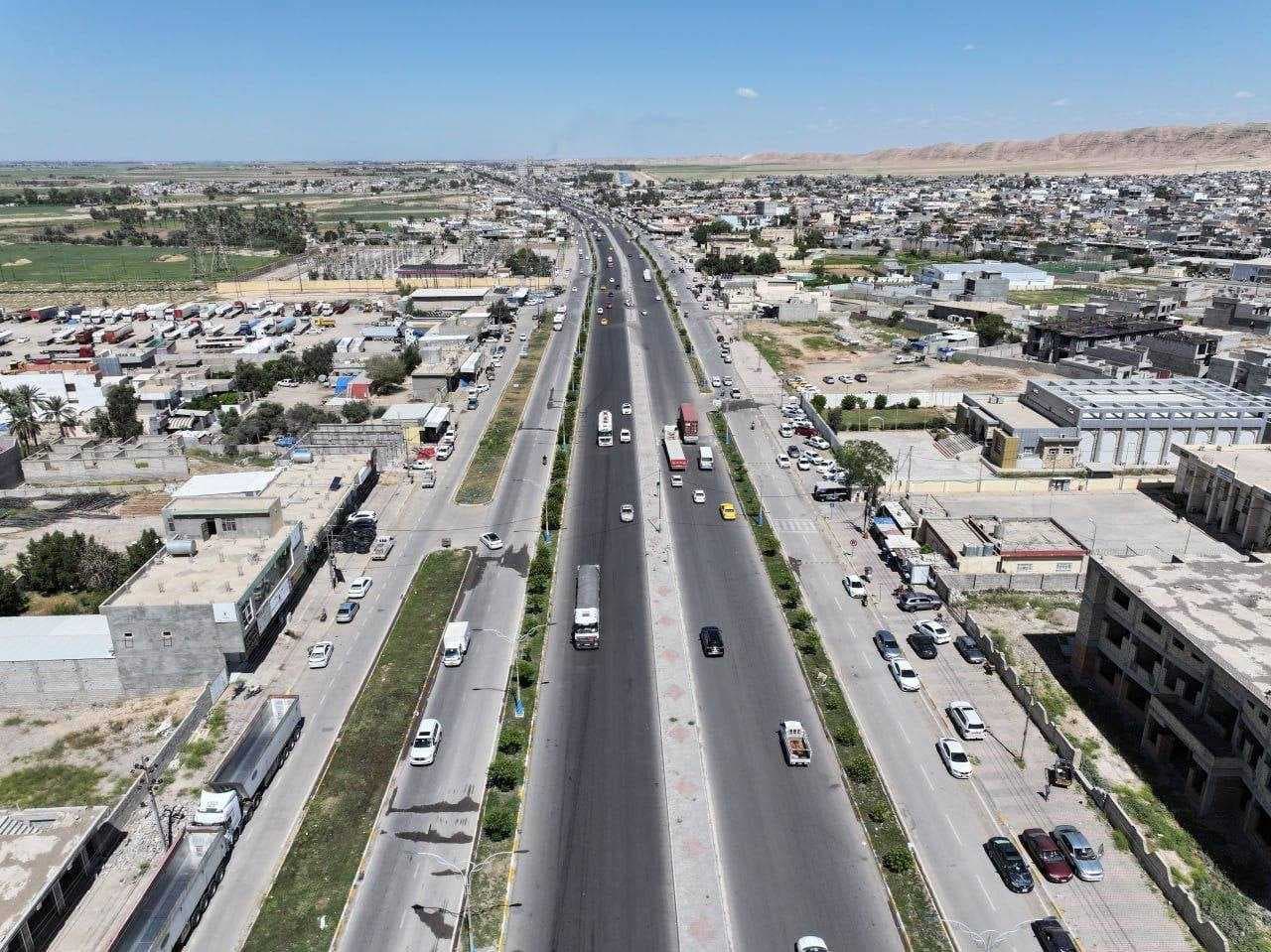 نسبة إنجاز مشروع تأهيل طريق بغداد كركوك تصل إلى 83%