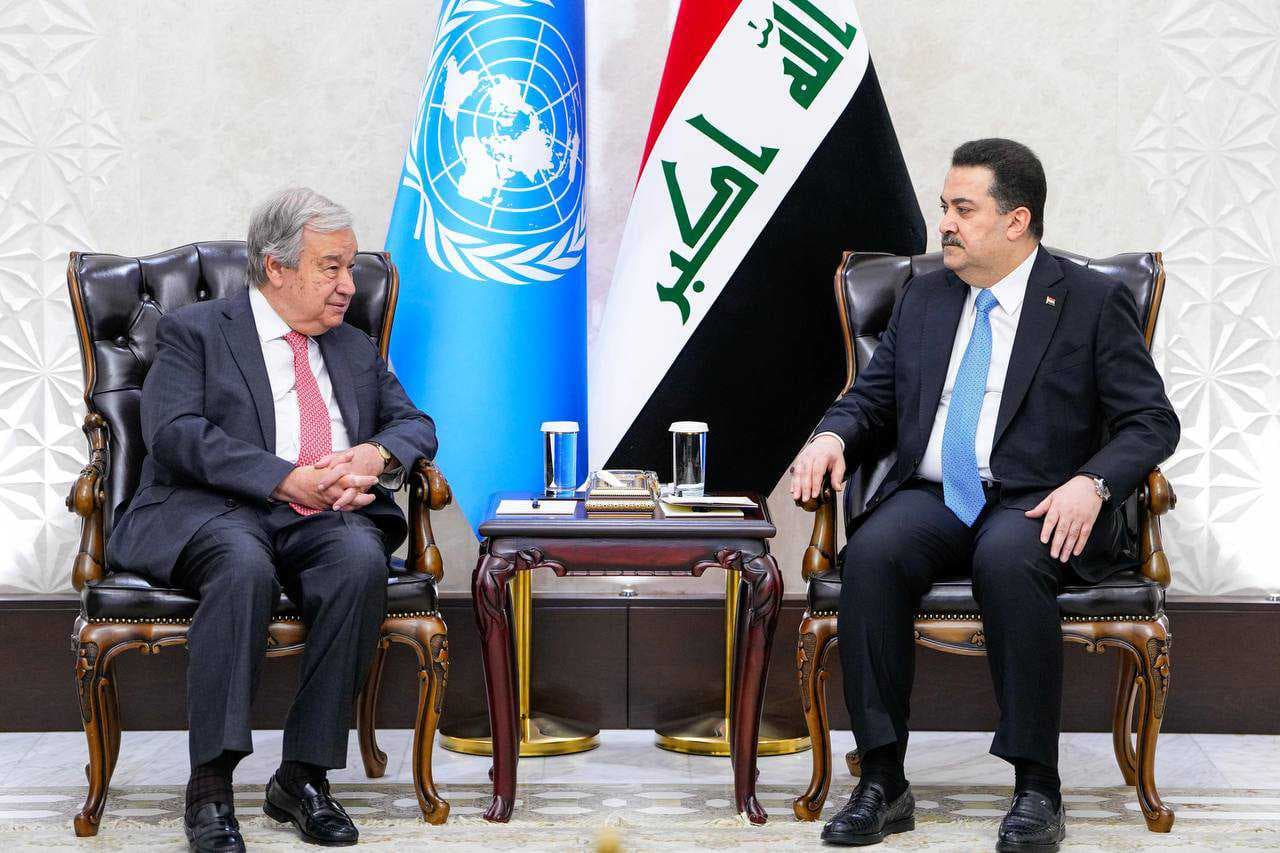 رئيس الوزراء يستقبل الأمين العام للأمم المتحدة