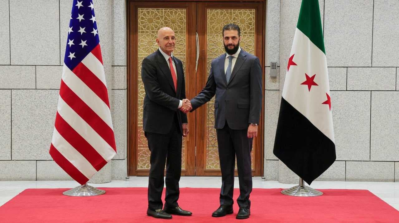 الشرع، يستقبل المبعوث الأمريكي الخاص إلى سوريا،، في دمشق.
