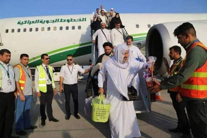 وصول أول رحلة تقل حجاجاً عراقيين قادمة من مطار الطائف الدولي إلى مطار بغداد الدولي