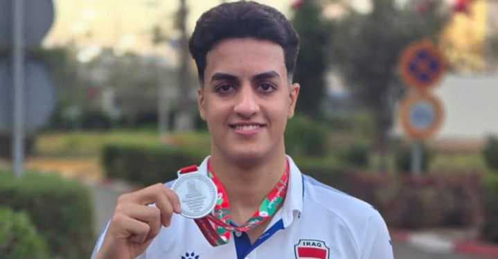 سباح عراقي يحصد فضية ثانية في البطولة العربية الرابعة المقامة بالمغرب