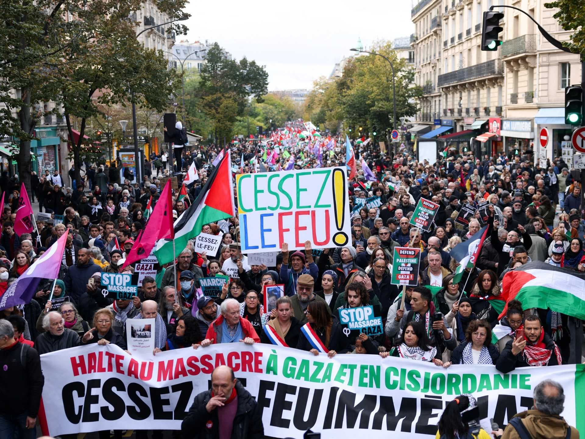 مئات الآلاف يتظاهرون في مدن أوروبية دعمًا لفلسطين ومطالبة بإنهاء الحرب في غزة