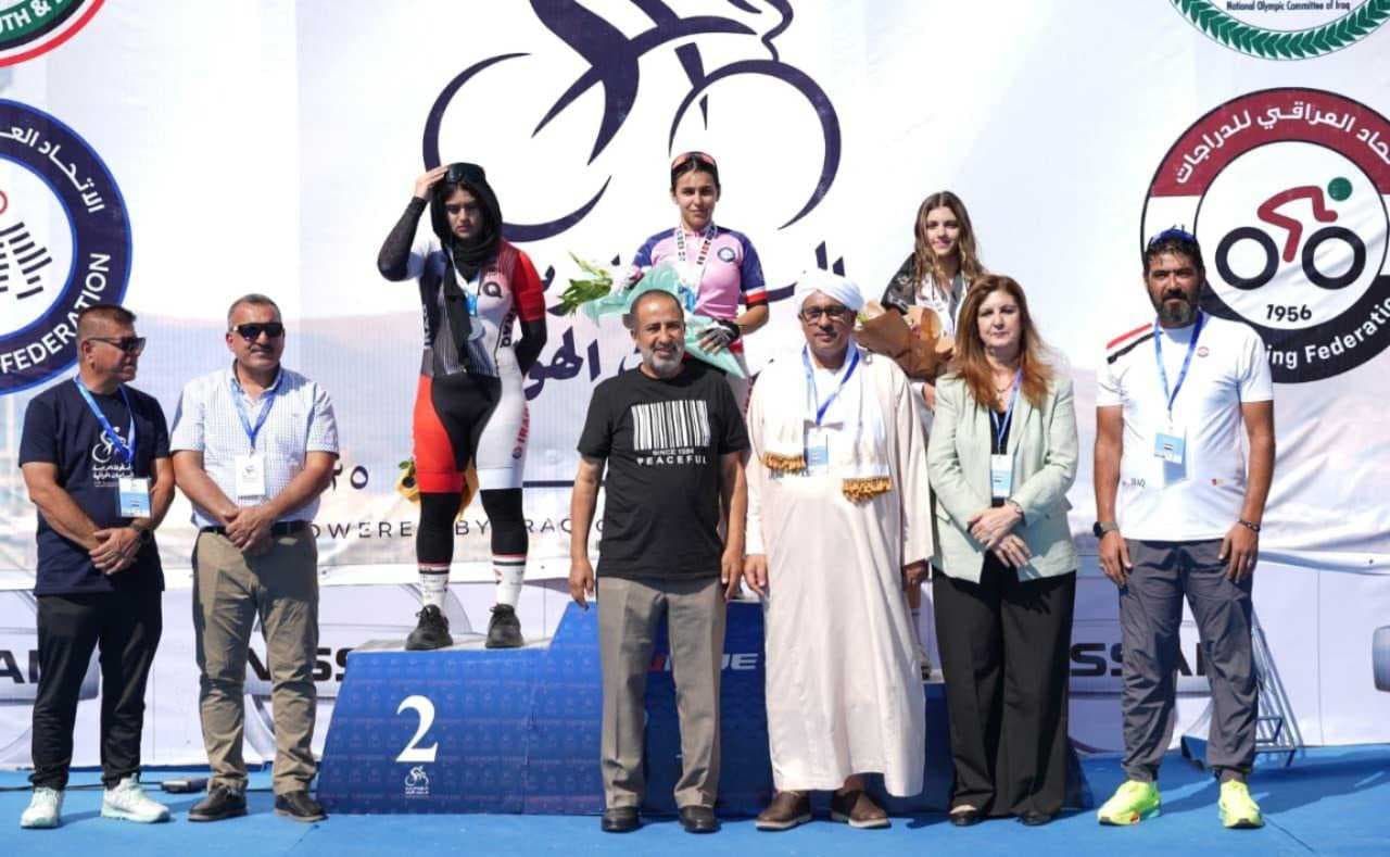 العراقية آية سرمد تحرز ذهبية بطولة العرب بالدراجات