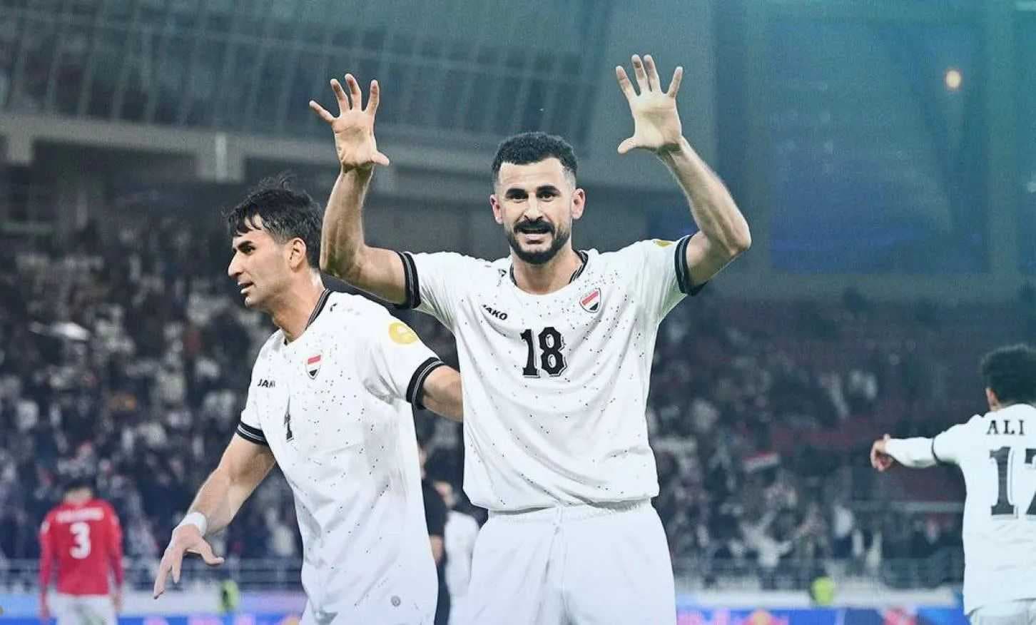 العراق ينهي الشوط الاول متقدما بثنائية نظيفة على نظيره البحريني ضمن بطولة كأس العرب