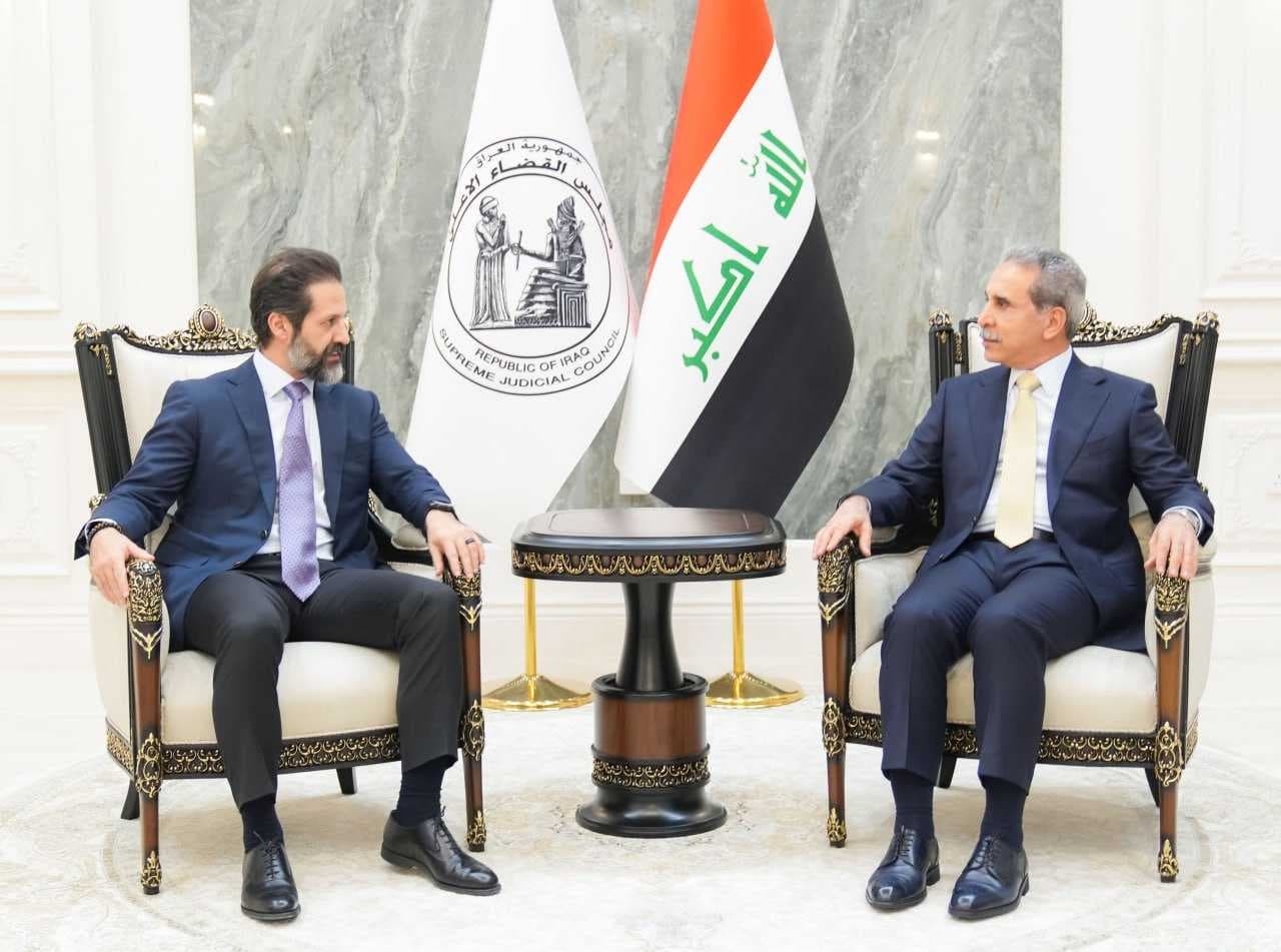 رئيس مجلس القضاء الأعلى يستقبل نائب رئيس وزراء إقليم كردستان