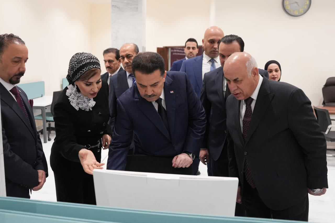 السوداني يفتتح مشروع المكتبة الوطنية الرقمية العراقية في العاصمة بغداد