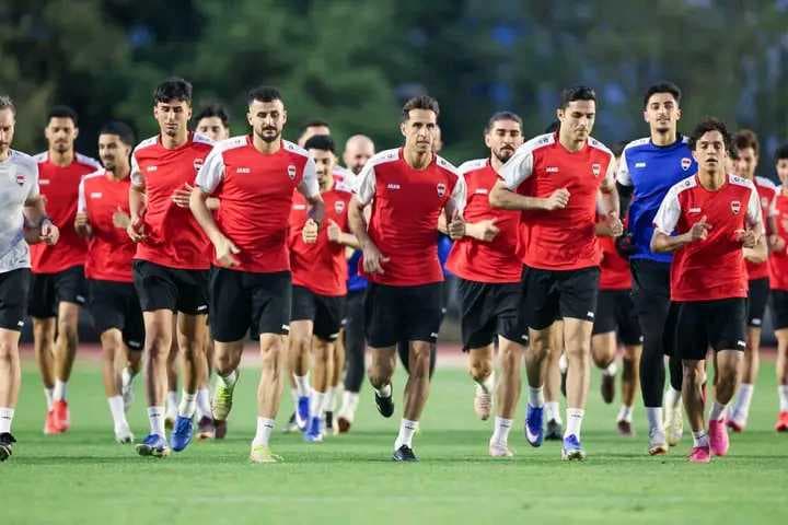 المنتخب الوطني يجري مرانه الأخير قبل لقاء مباراة الملحق ضد بوليفيا