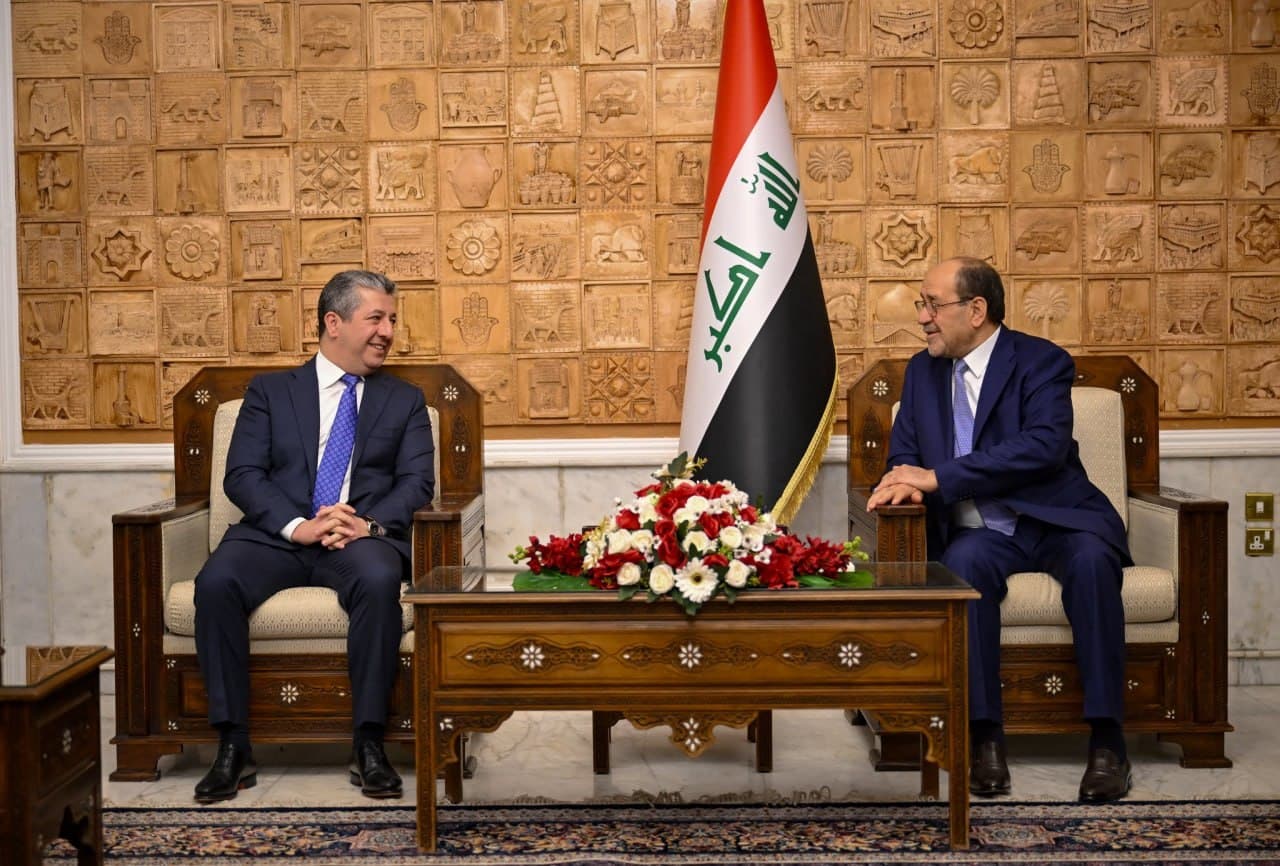 بارزاني والمالكي يؤكدان من بغداد أهمية الشراكة الوطنية لمواجهة التحديات