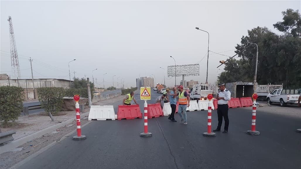 المرور العامة تنوه عن قطع طريق غربي بغداد بسبب الصيانة
