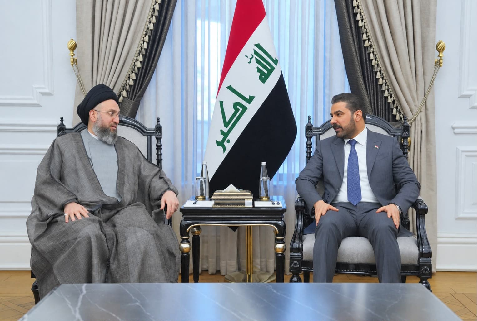الزيدي يستقبل رئيس تيار الحكمة الوطني