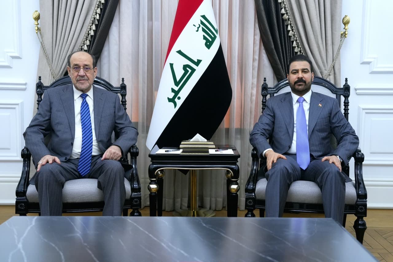 الزيدي يستقبل المالكي ويبحث معه الكابينة الوزارية ومكافحة الفساد والعلاقات الخارجية