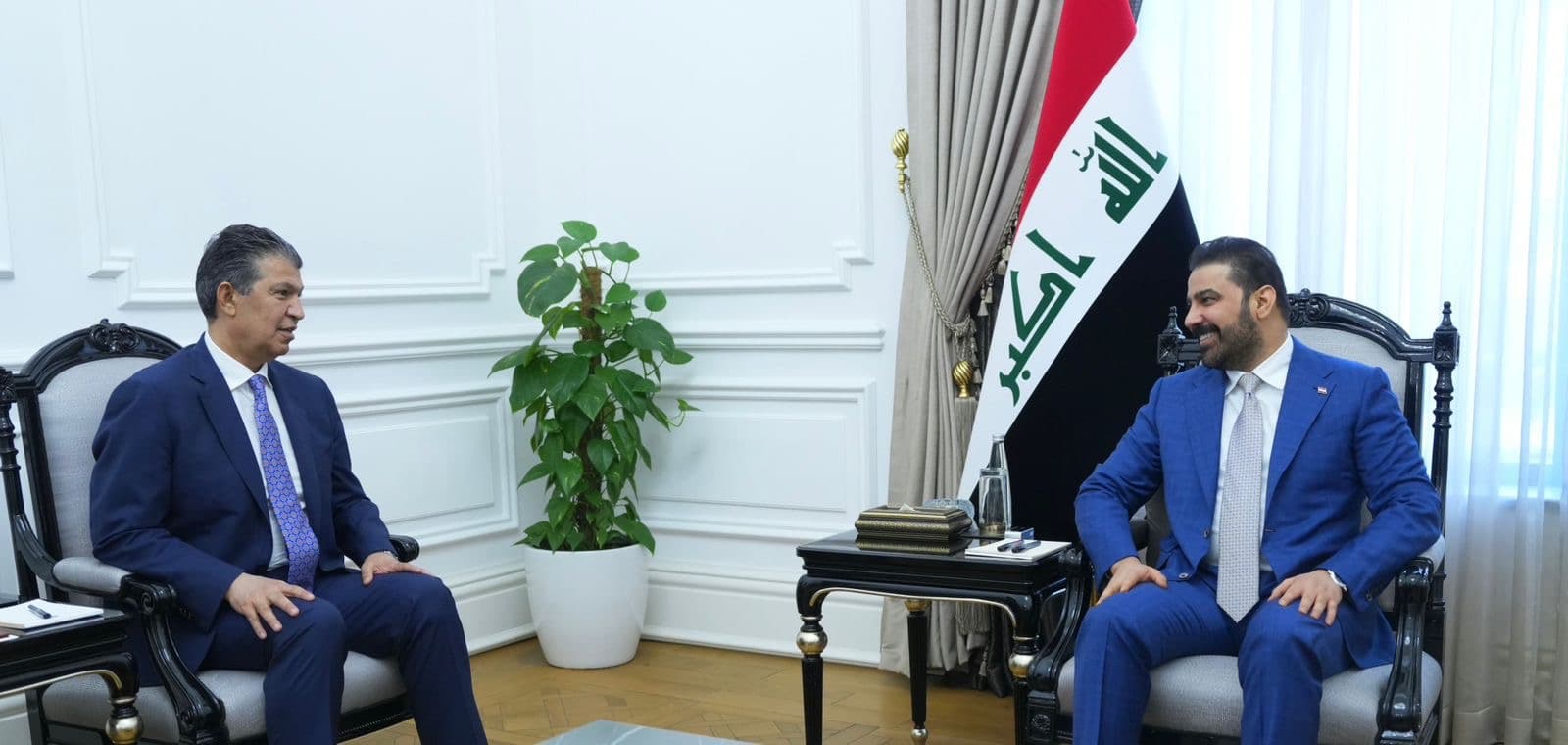 الزيدي يستقبل رئيس شبكة الإعلام العراقي