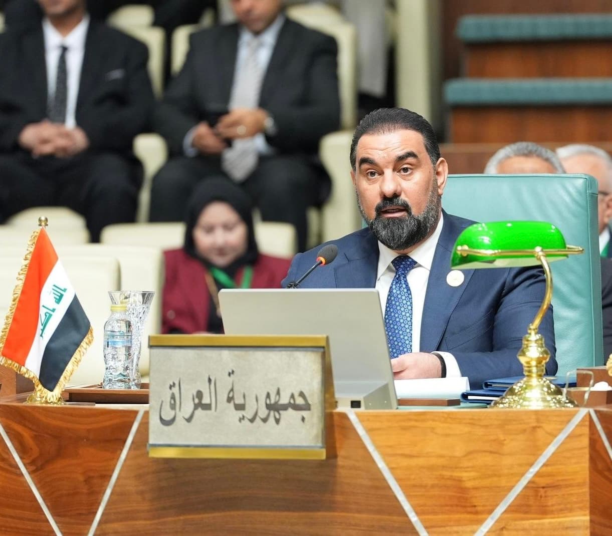 الحلبوسي يسجل تحفظ العراق على عبارة (حل الدولتين) في للمؤتمر البرلماني العربي