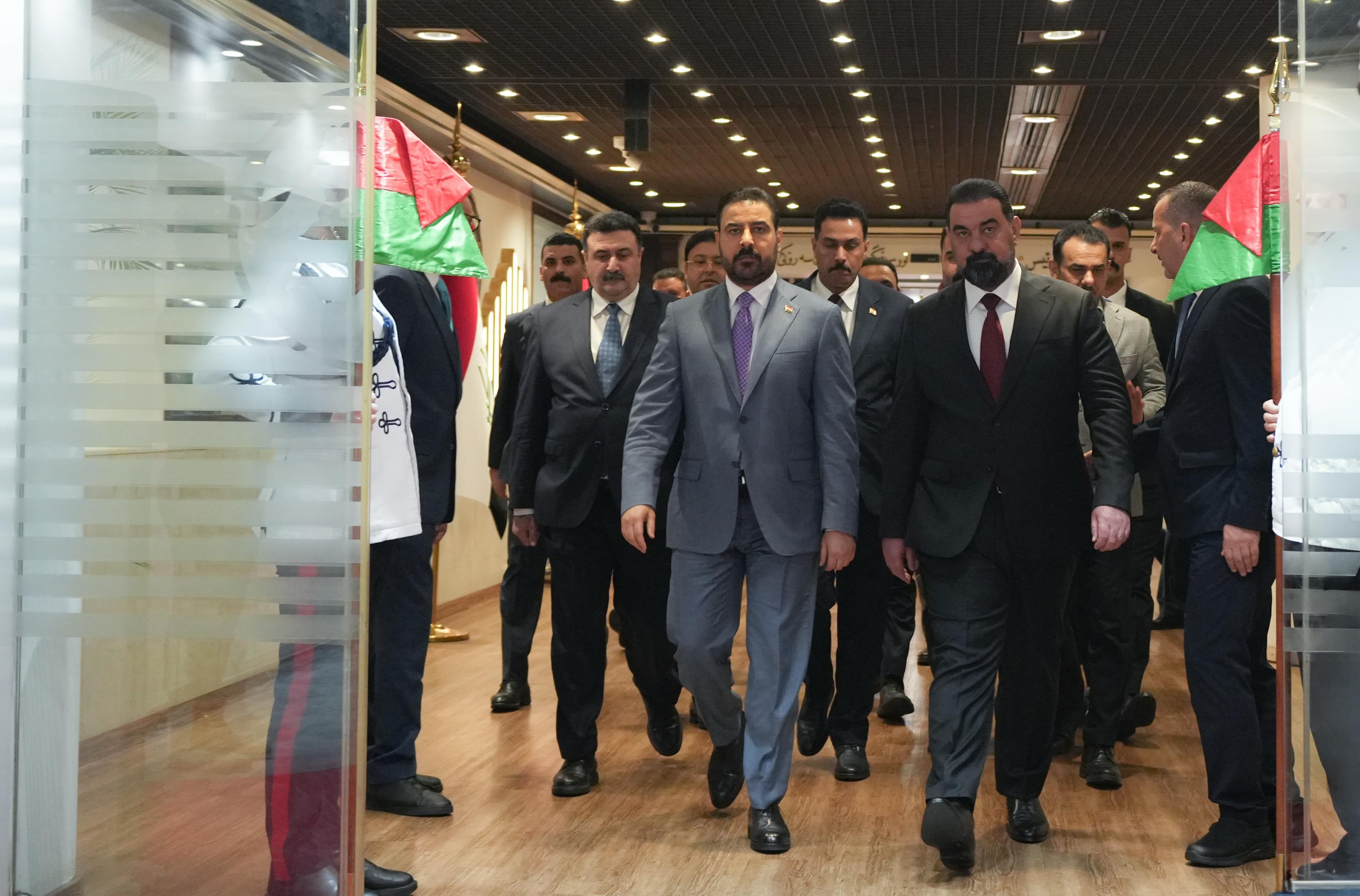 جانب مصور من لقاء الزيدي والحلبوسي في مجلس النواب