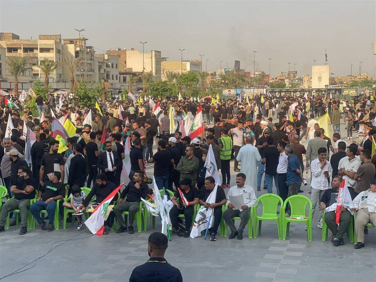 في قلب بغداد.. وقفة استنكارية للجرائم الصهـ*ـيونية على غـ*ـزة ولبـ*ـنان